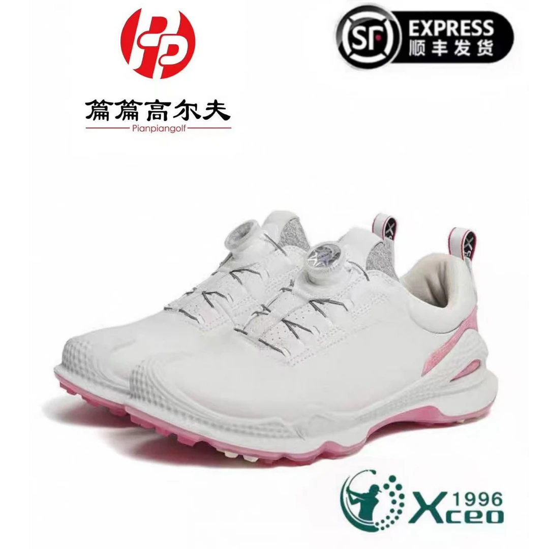 芯鹰高尔夫进口真皮鞋 女士防水透气运动鞋 防滑耐磨golf鞋XY0610