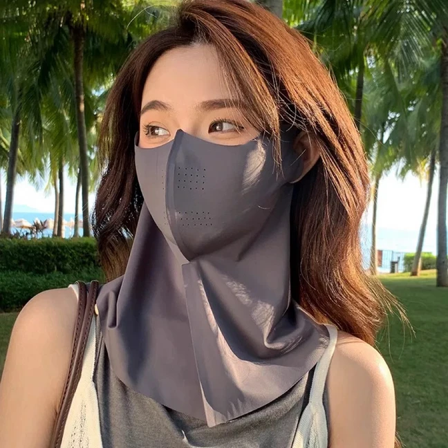 【全脸无痕护脸护颈一体】透气防紫外线空气软骨防蹭妆防晒口罩MZ