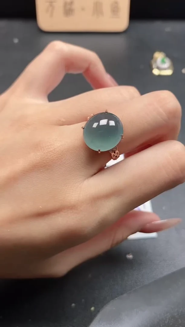 银S925镶嵌戒指翡翠51511