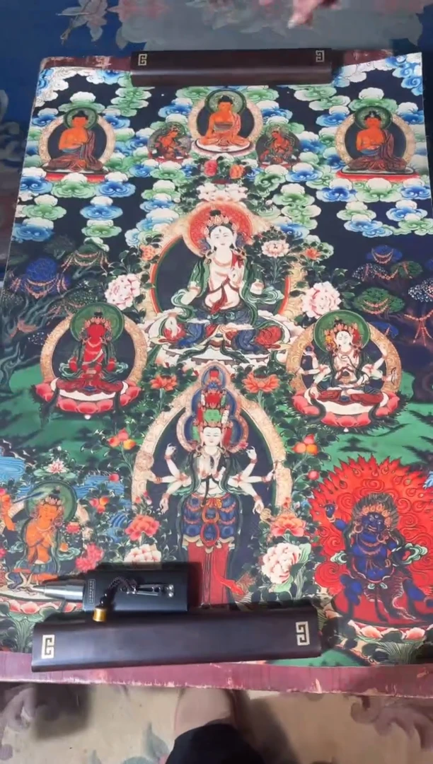 卷轴画龙妹的唐卡tk16