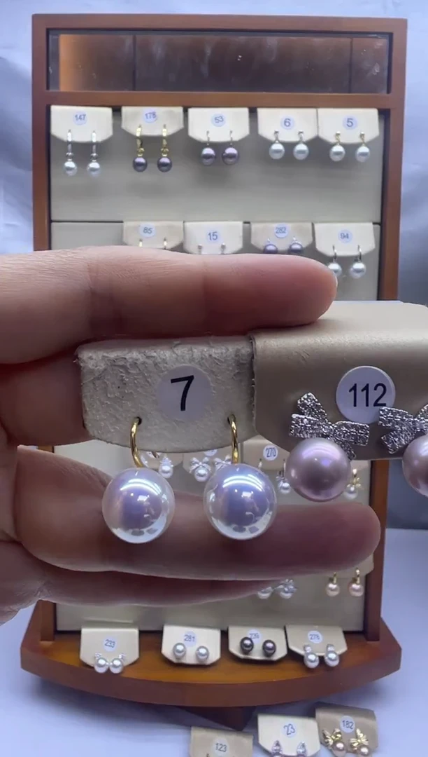 未镶嵌耳饰淡水珍珠7+112