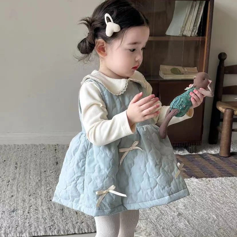 【裙子S01-S131】女童连衣裙冬季2024新款洋气儿童加绒公主