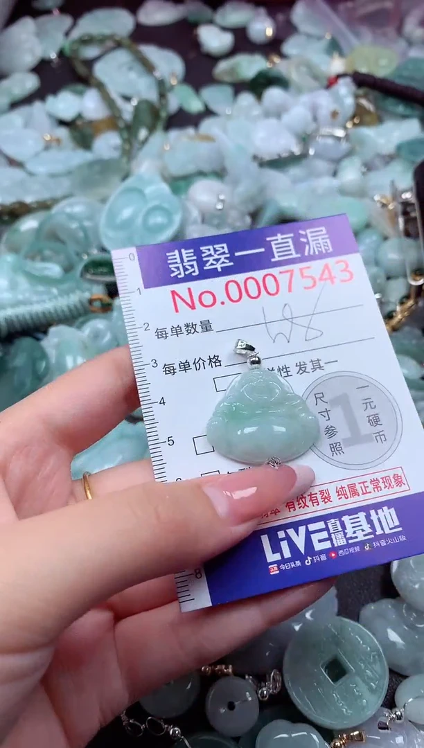 翡翠未镶嵌吊坠(不含链)7543