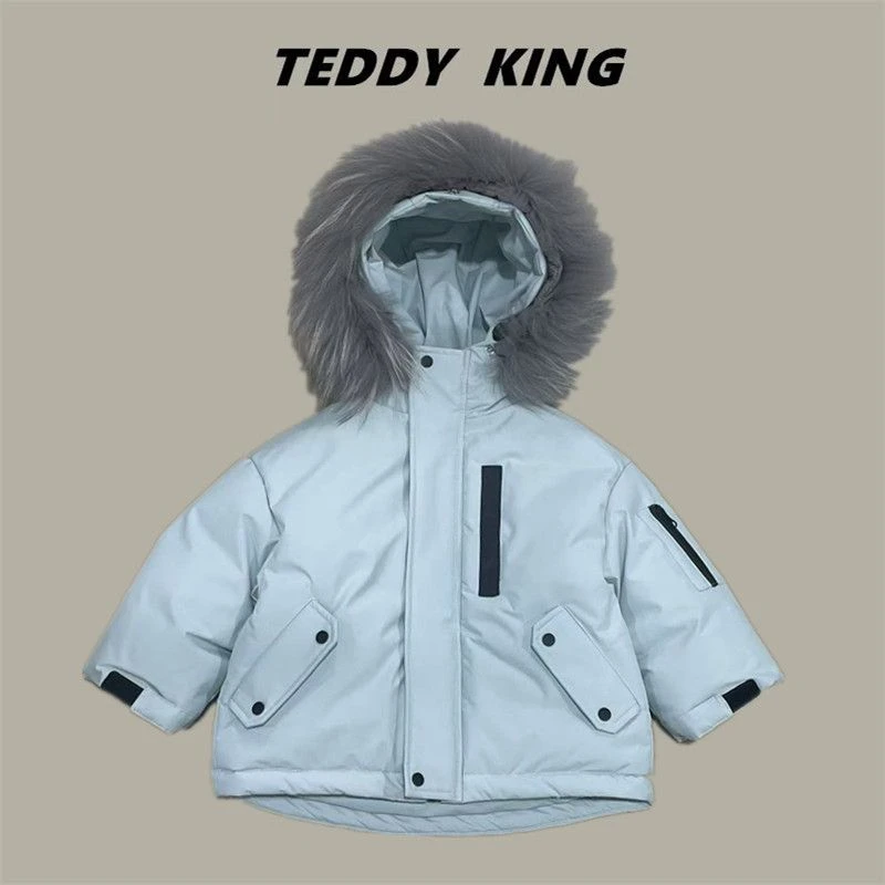 25年新款 中小童 韩版 新款大毛领 羽绒服  TXB24955