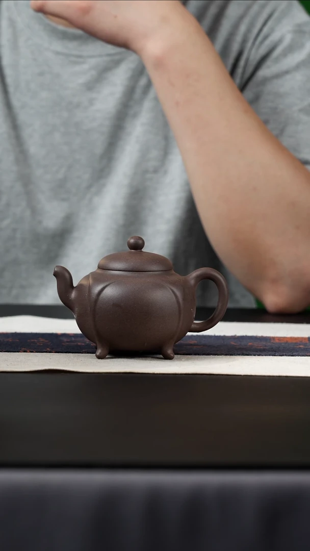 茶壶紫砂特紫鼎盛四方，240cc