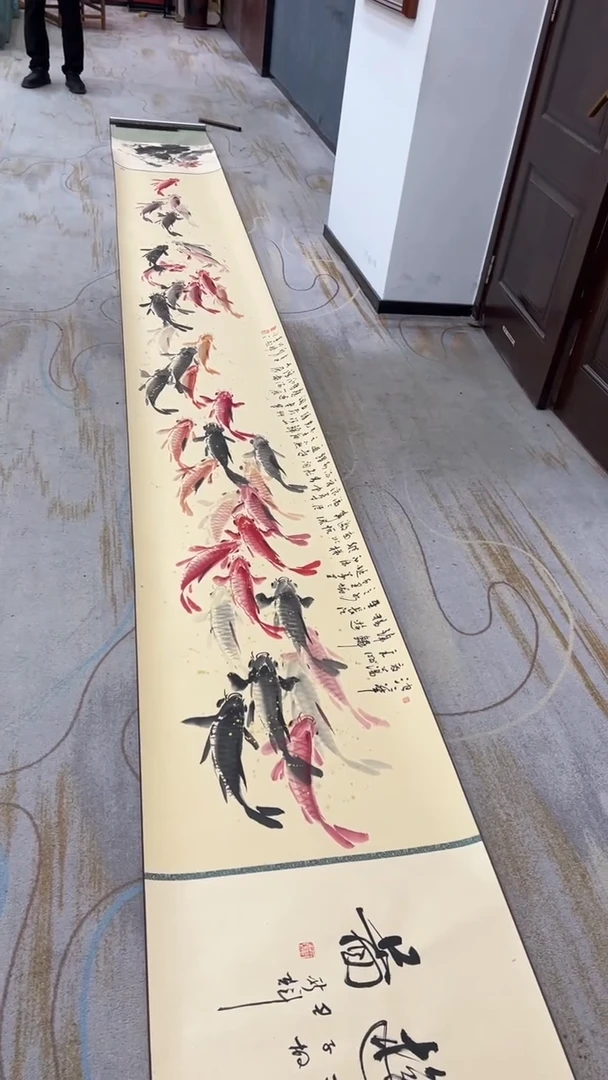 国画7.28-颜新辉-5米长卷-畅游图