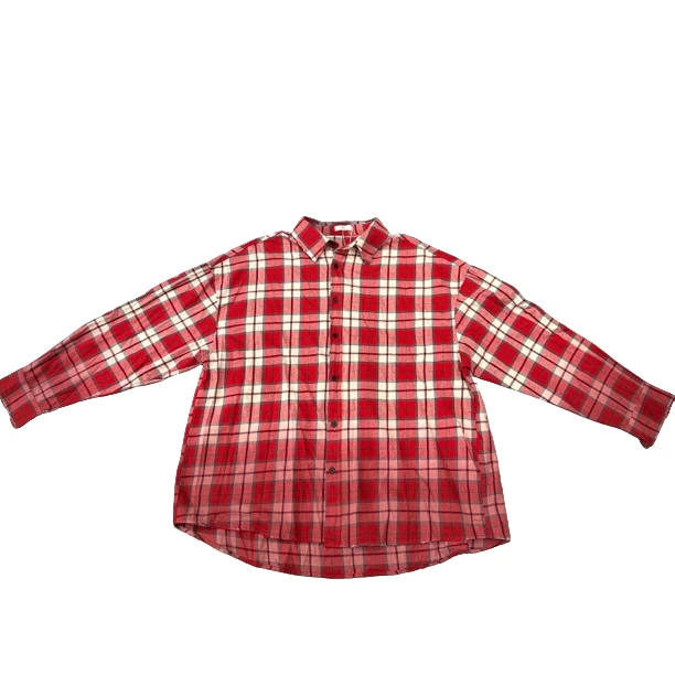 韩版新款渐变色格子衬衫休闲洋气时尚百搭宽松