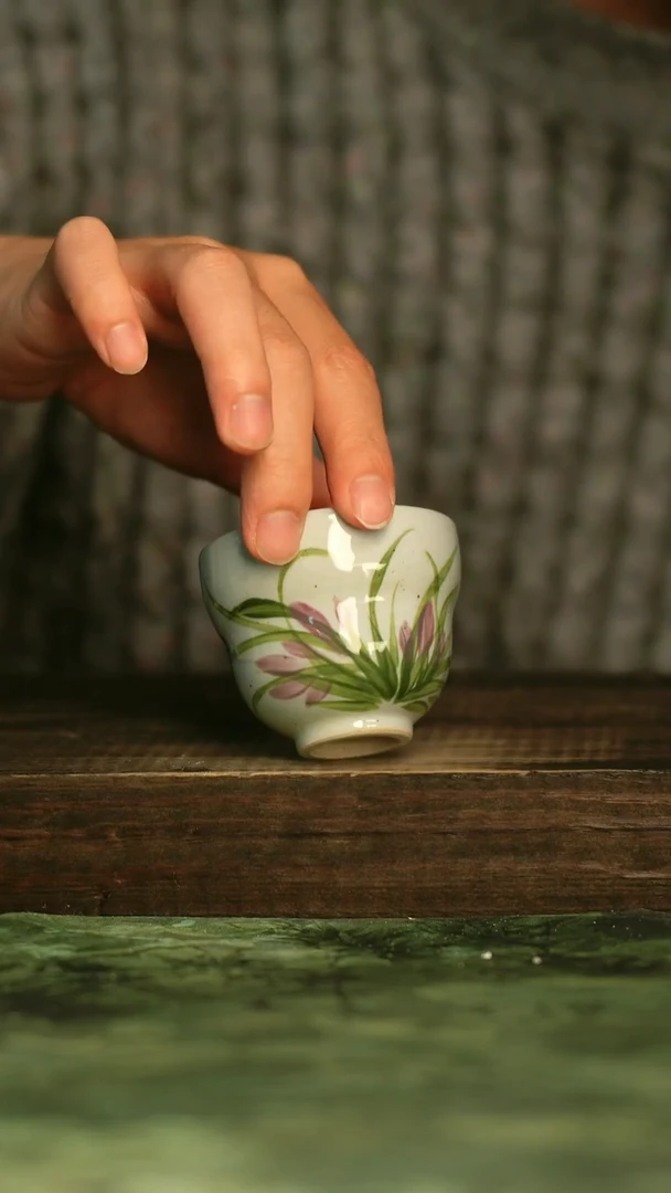 陶瓷青诗集手工手绘瓷器