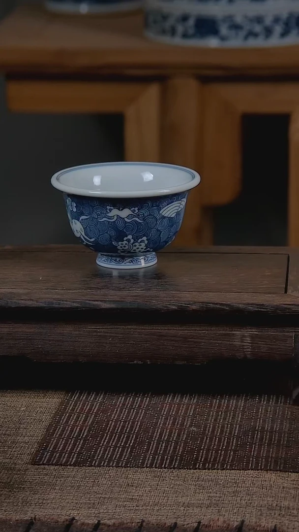 杯折葵非器手工手绘山海经飞马压手杯