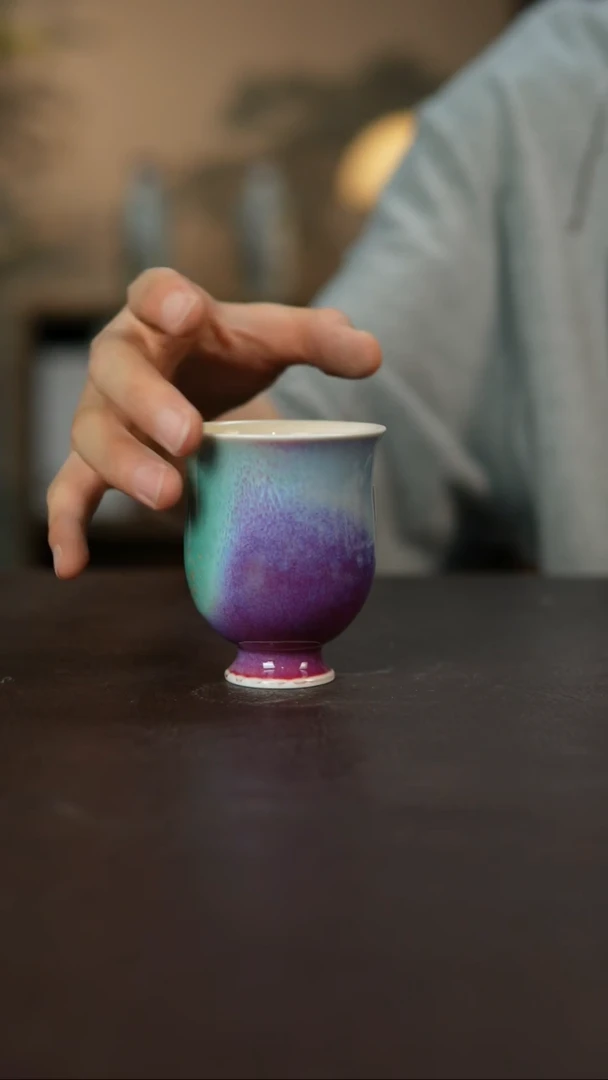 杯景德柴烧手作多人瑕疵