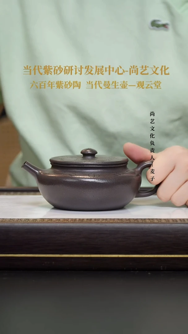 茶壶紫砂扁辰 天青泥 FWH