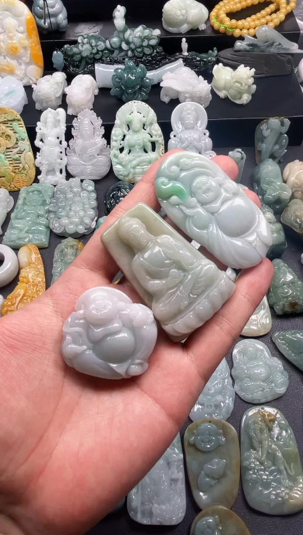 颈饰未镶嵌翡翠快****️天然翡翠a货