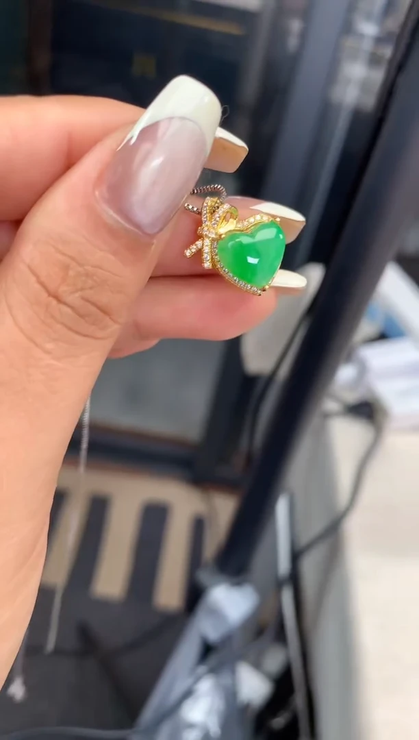 翡翠银S925镶嵌吊坠(不含链)吊坠