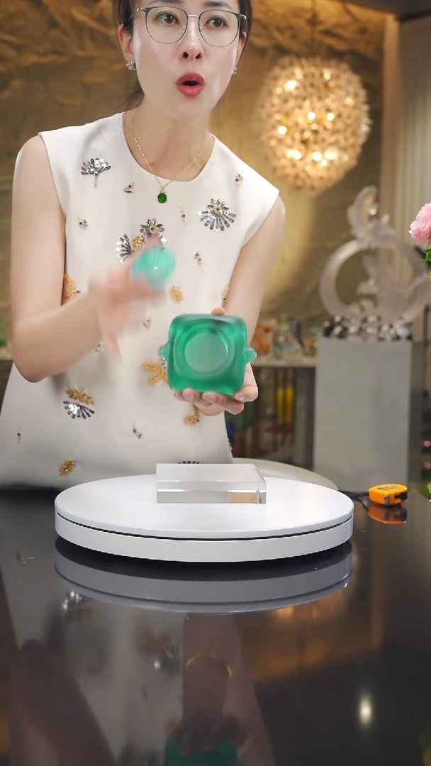 琉璃手工艺品设计款蓝色香炉摆件