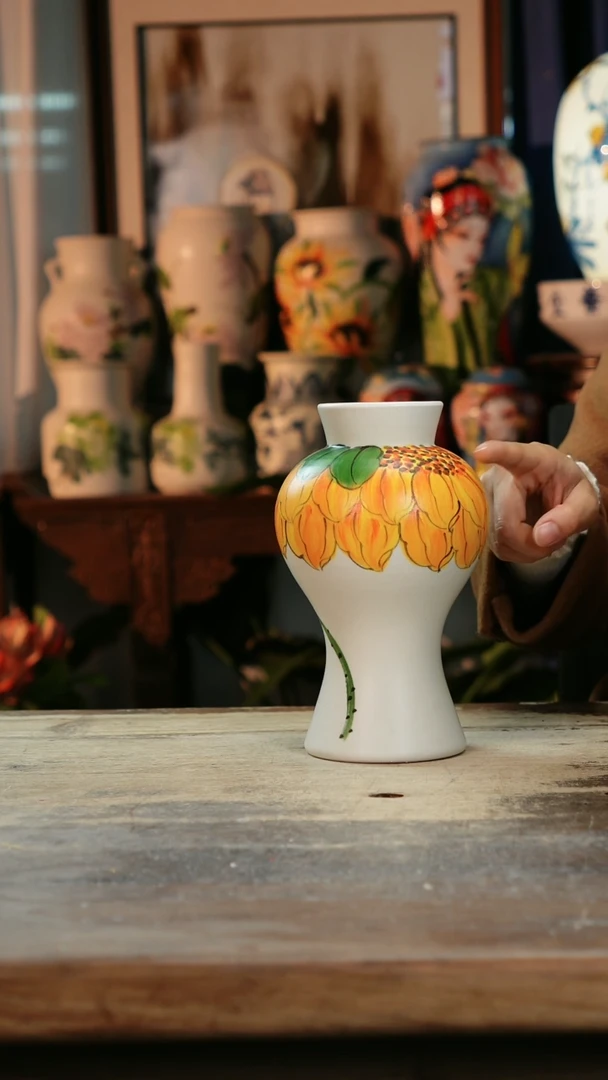 【闪购商品】瓷片景德镇纯手工釉下彩精品花瓶