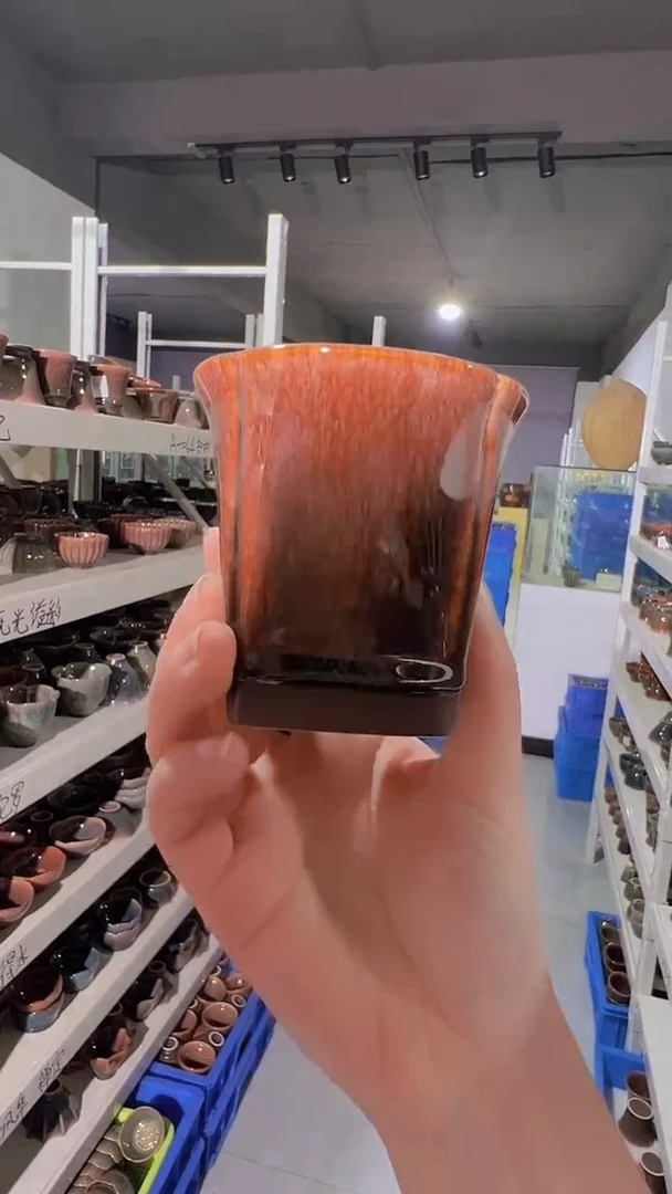 【闪购商品】杯【宜景窑天目釉红釉系列】手握乾坤