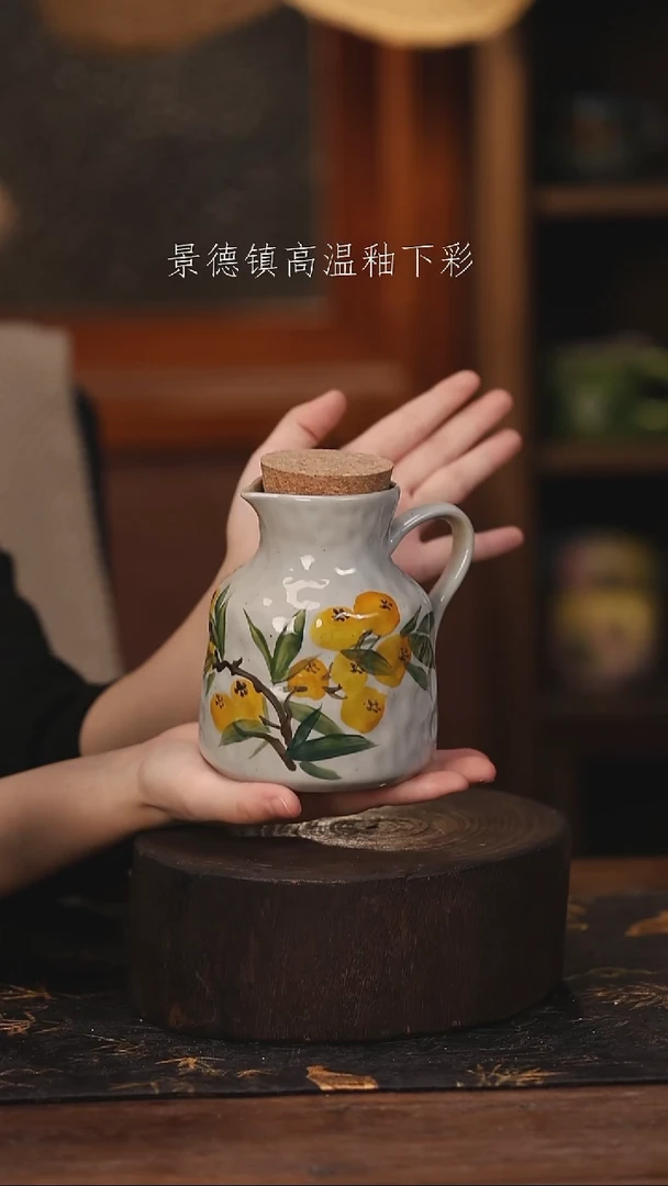 陶瓷景德镇高温釉下手绘陶瓷@L070@