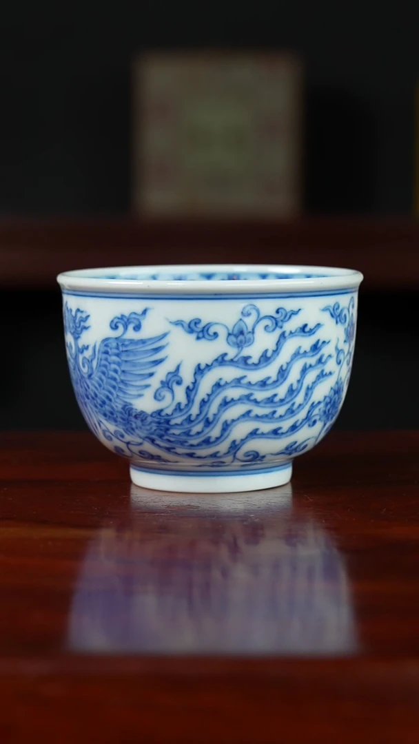 祖传窑真柴窑传承400年凤纹杯
