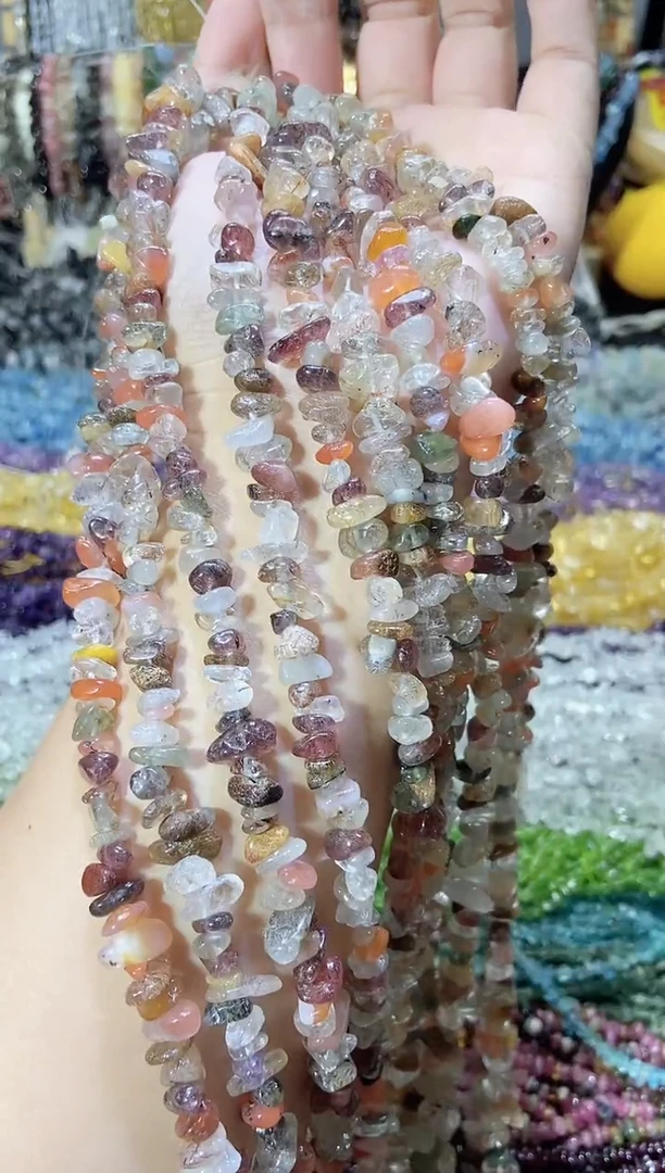 未镶嵌珠宝半成品水晶彩发晶