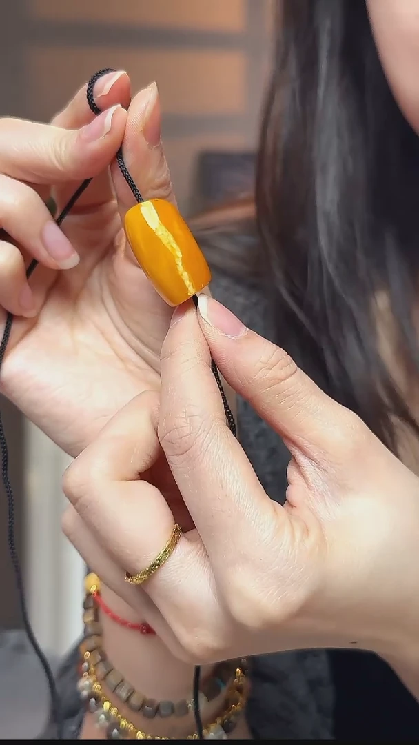 蜜蜡颈饰未镶嵌蜜蜡马蹄珠吊坠（5克+）长款