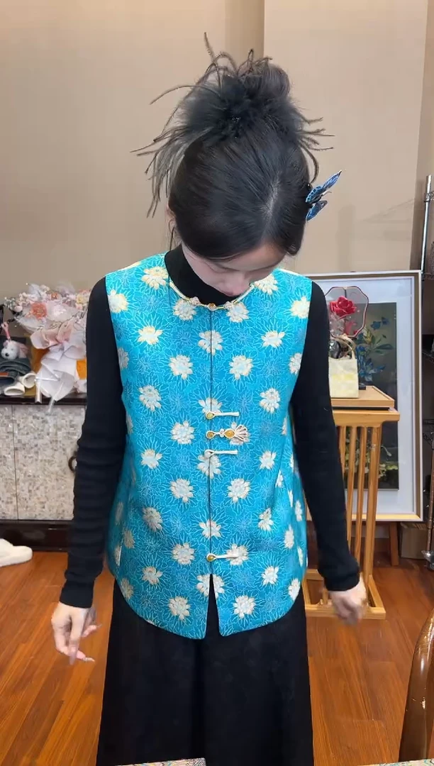 刺绣L 105-115 上久楷曲水凌波马甲