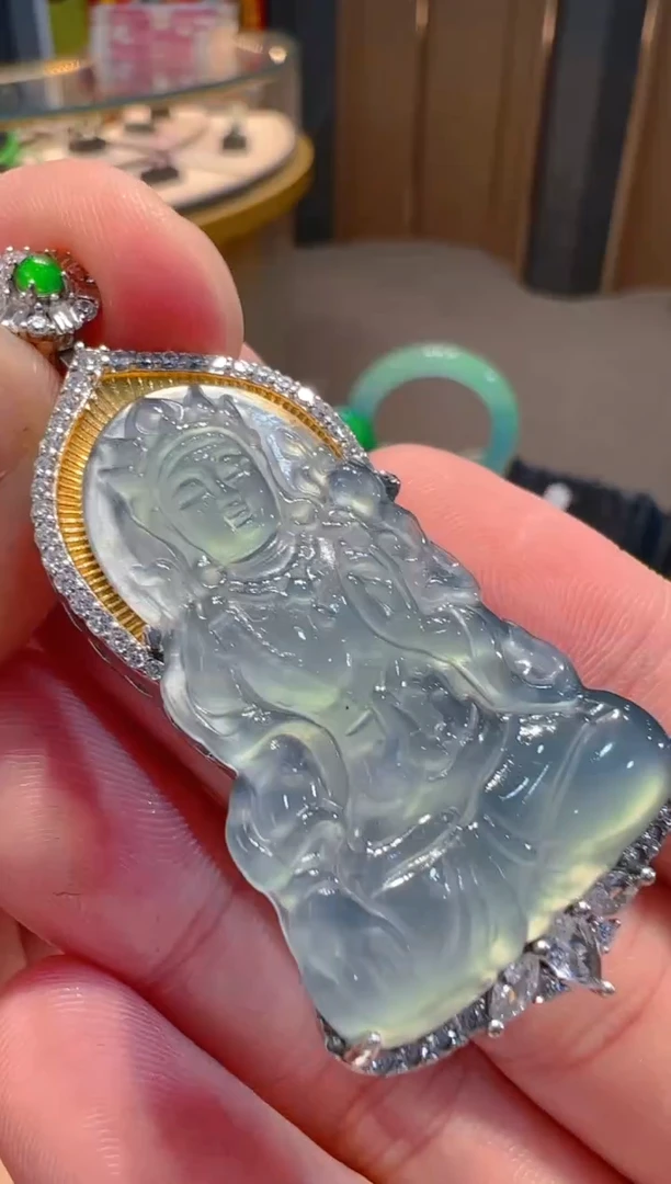 【闪购商品】翡翠吊坠(不含链)银S925镶嵌多样性发货一件