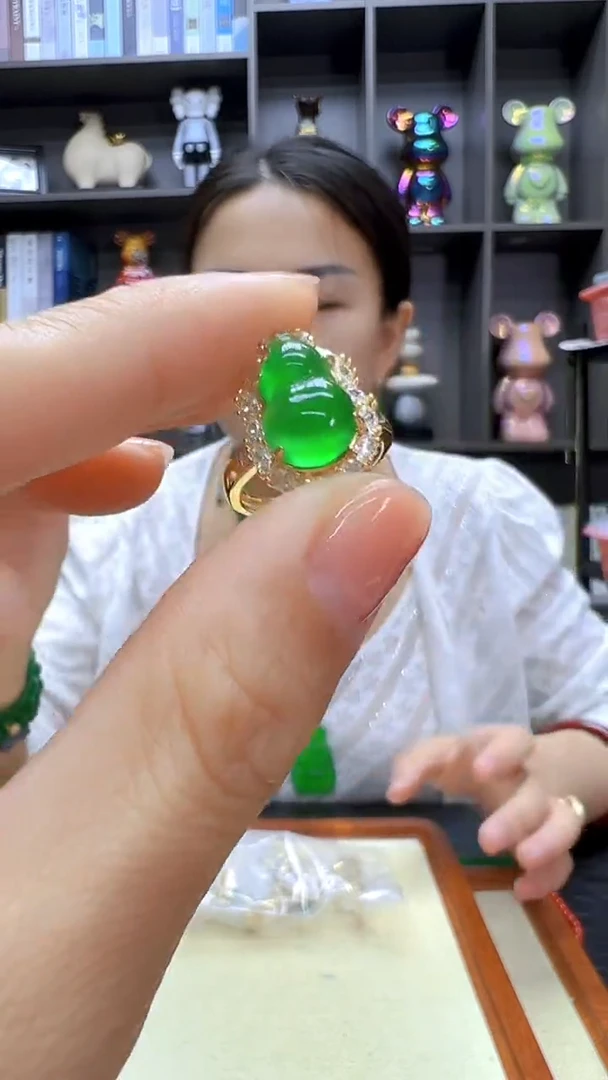 翡翠14K金镶嵌颈饰丹丹diy劲饰