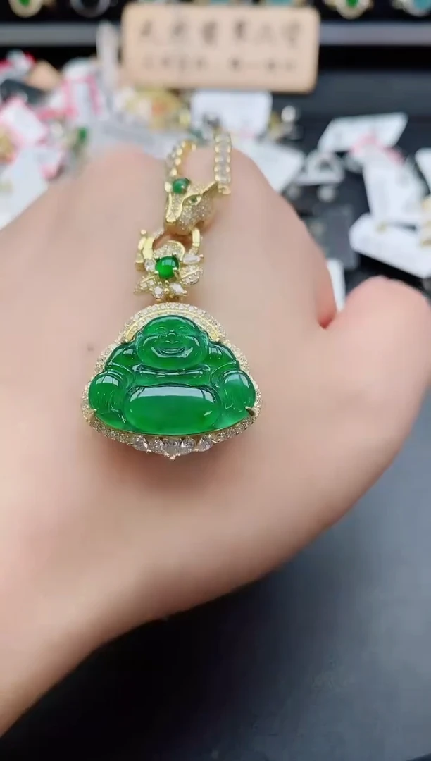 吊坠(赠链)银S925镶嵌翡翠1