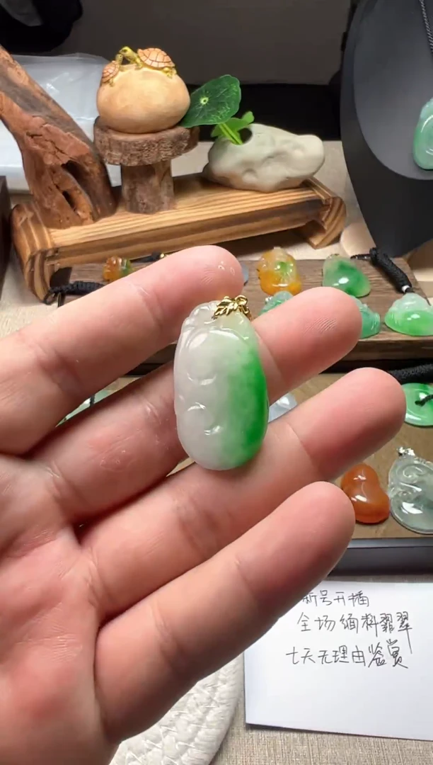 颈饰未镶嵌翡翠所见即所得，一图一物