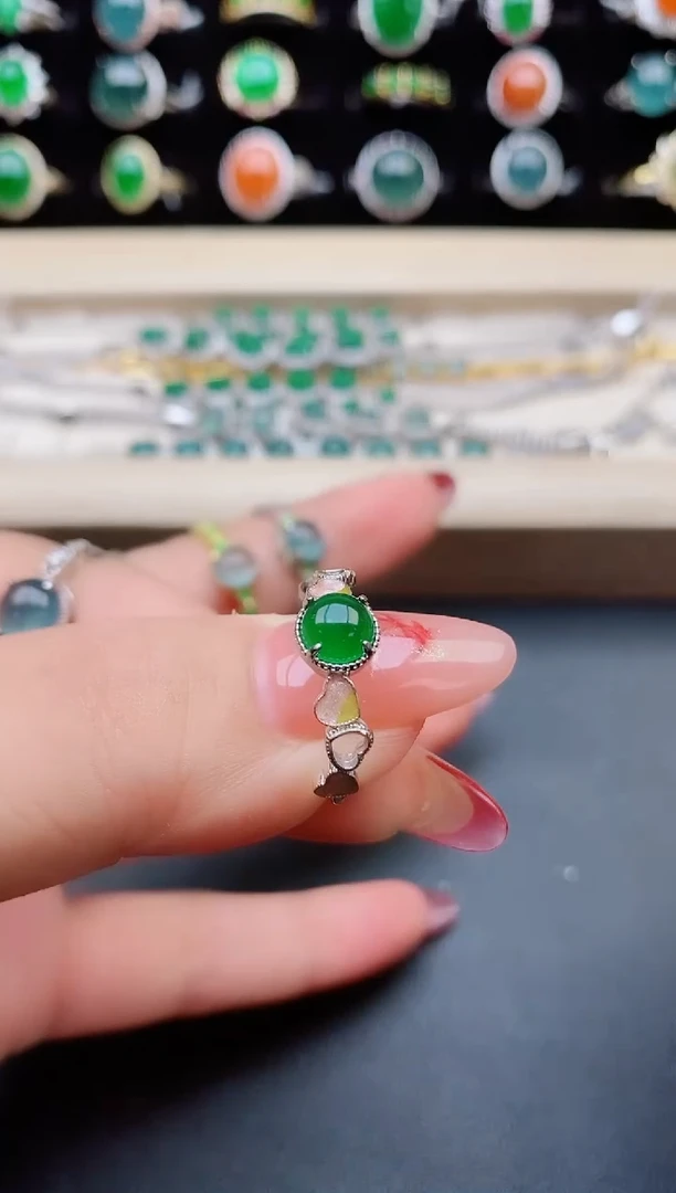 【闪购商品】翡翠戒指银S925镶嵌321321