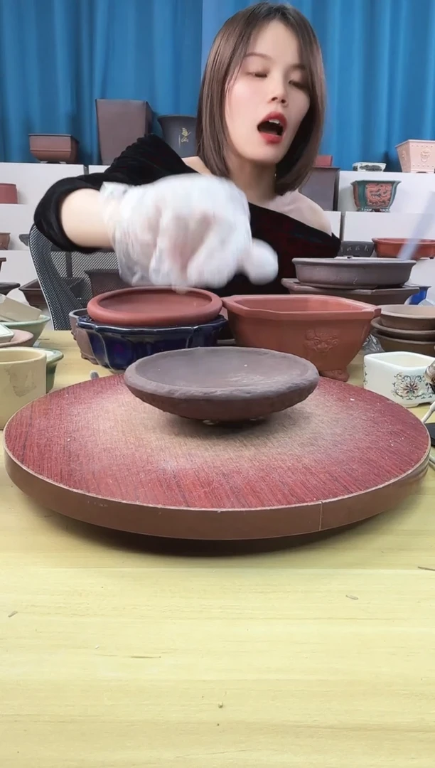 紫砂花盆浅草紫砂花盆