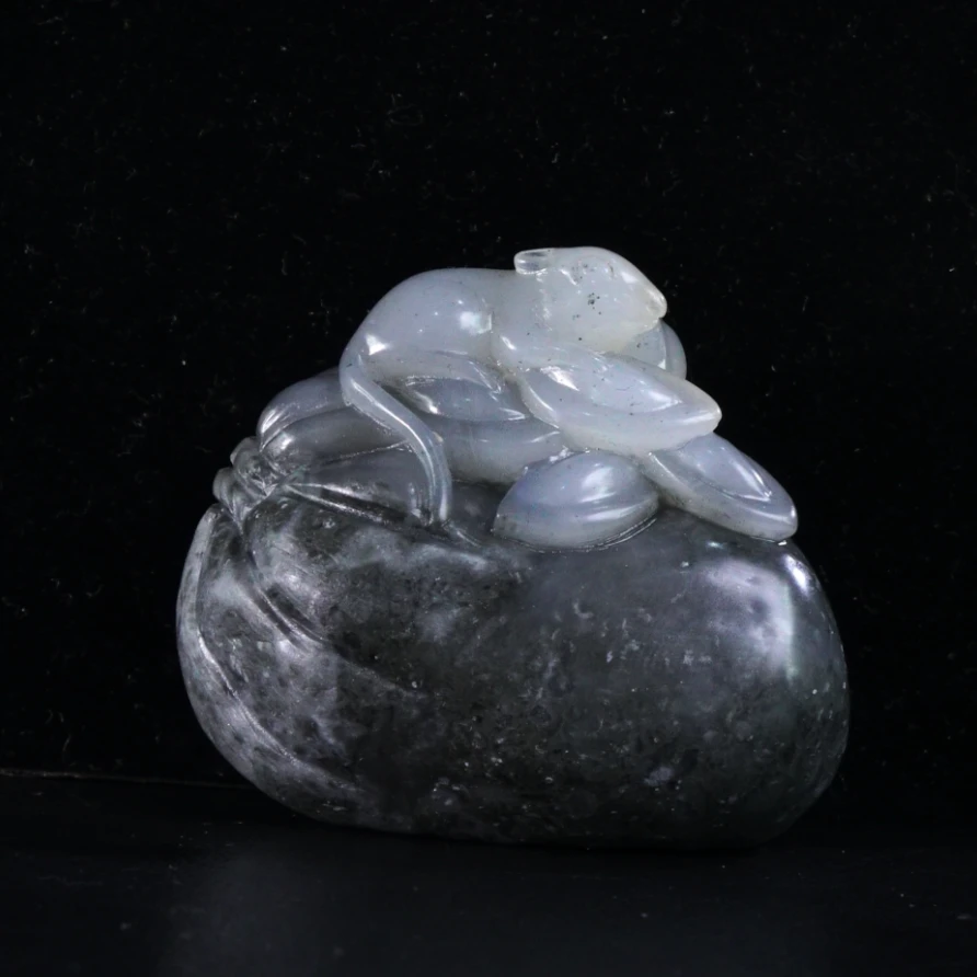 25寿山石坑头晶财源广进手把件133.8克5.9x3.6x5.1cm