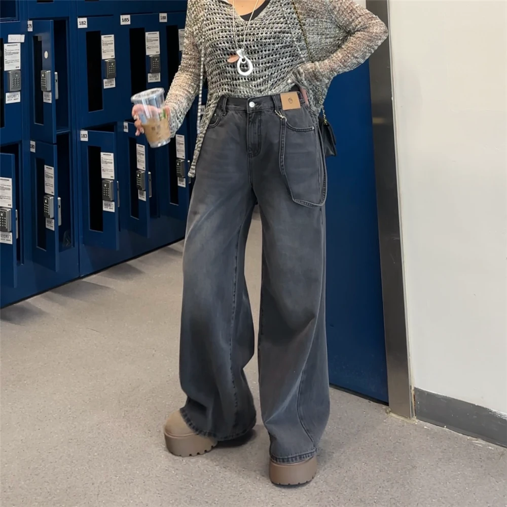 【春上新】胖mm显瘦宽阔腿休闲拖地裤长裤200斤女加大码女装_100-QJ