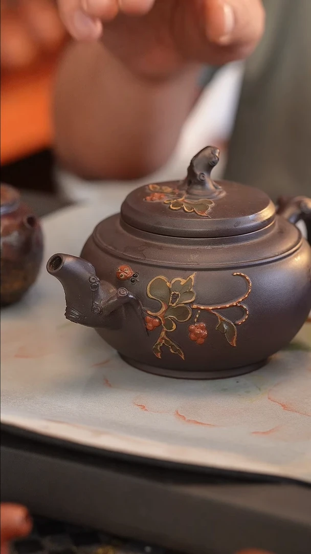 茶壶紫砂原矿手工制作