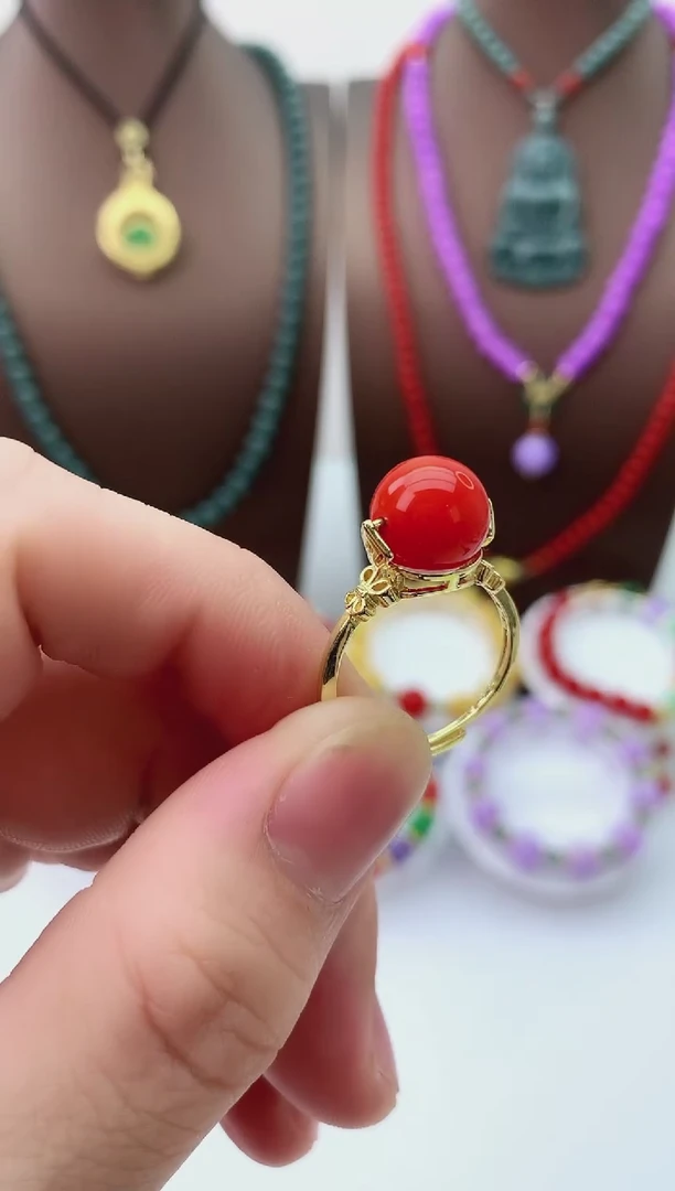 【闪购商品】翡翠戒指14K金镶嵌J5戒指