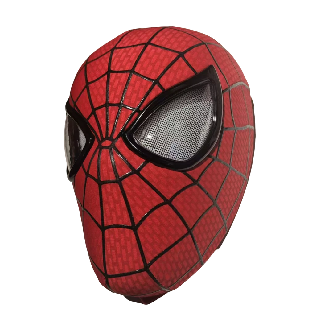 超凡蜘蛛侠（蓝红眼灯款）-遥控电动可动漫威周边面具