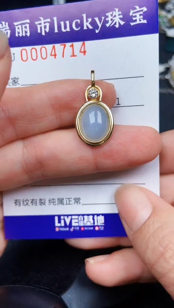 翡翠银S925镶嵌颈饰4714