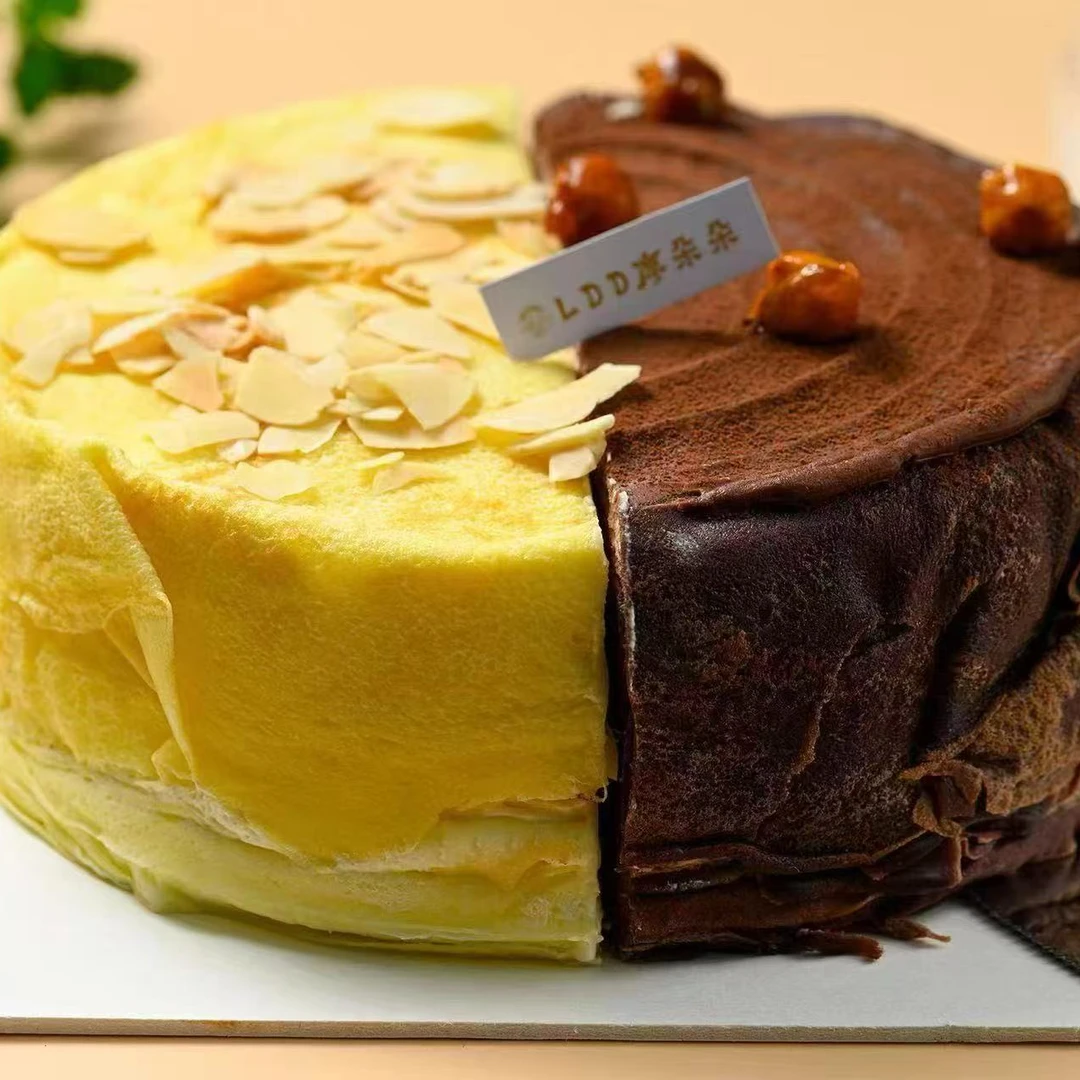 榴莲巧克力双拼千层蛋糕（6英寸）【好东西】