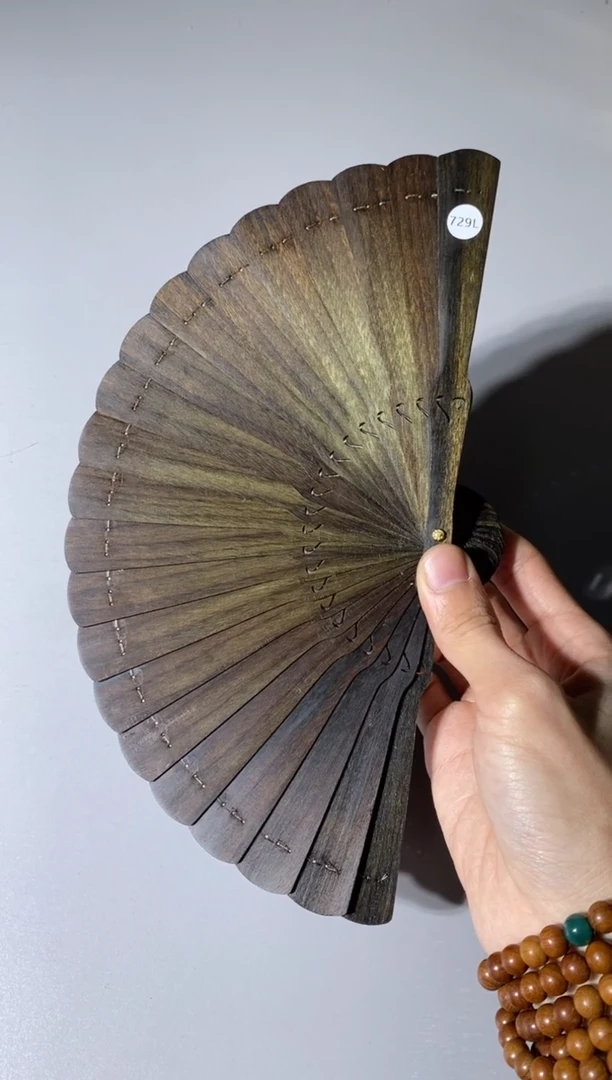 【闪购商品】金丝楠729号15cm金丝楠木小叶桢楠扇子