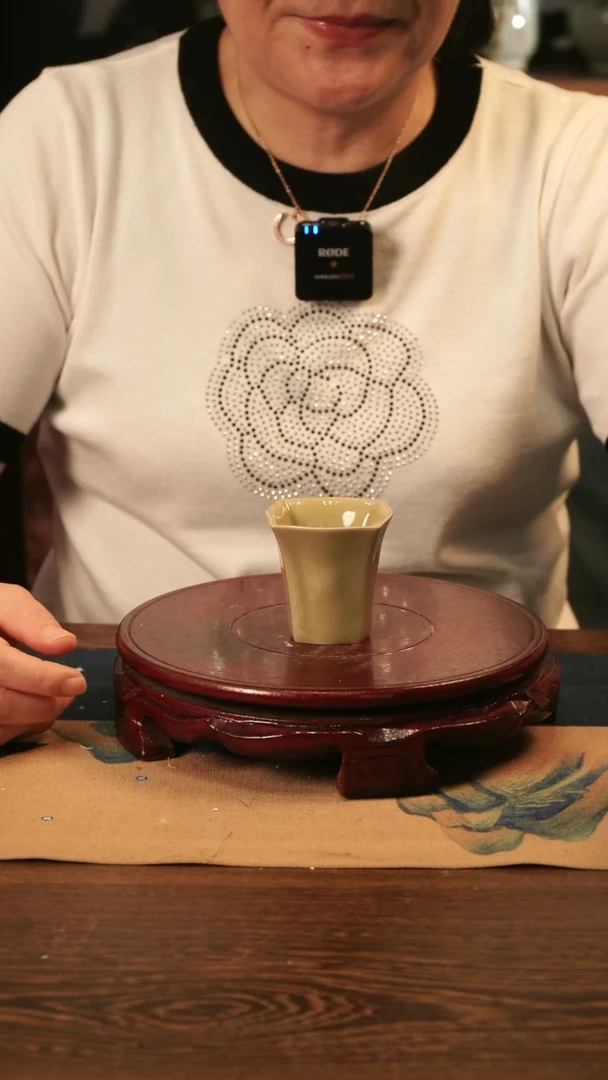 龙窑烧 窑变四方杯（奶黄