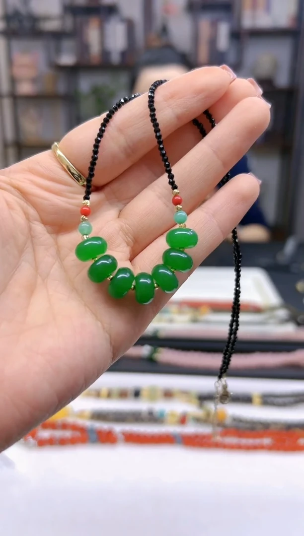 【闪购商品】翡翠颈饰未镶嵌DIY款X365