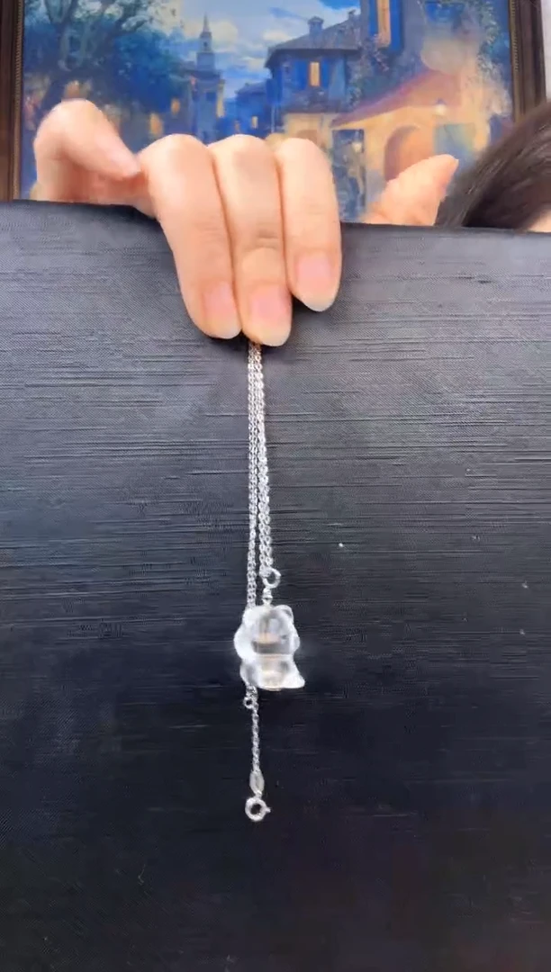 银S925镶嵌颈饰水晶水晶吊坠