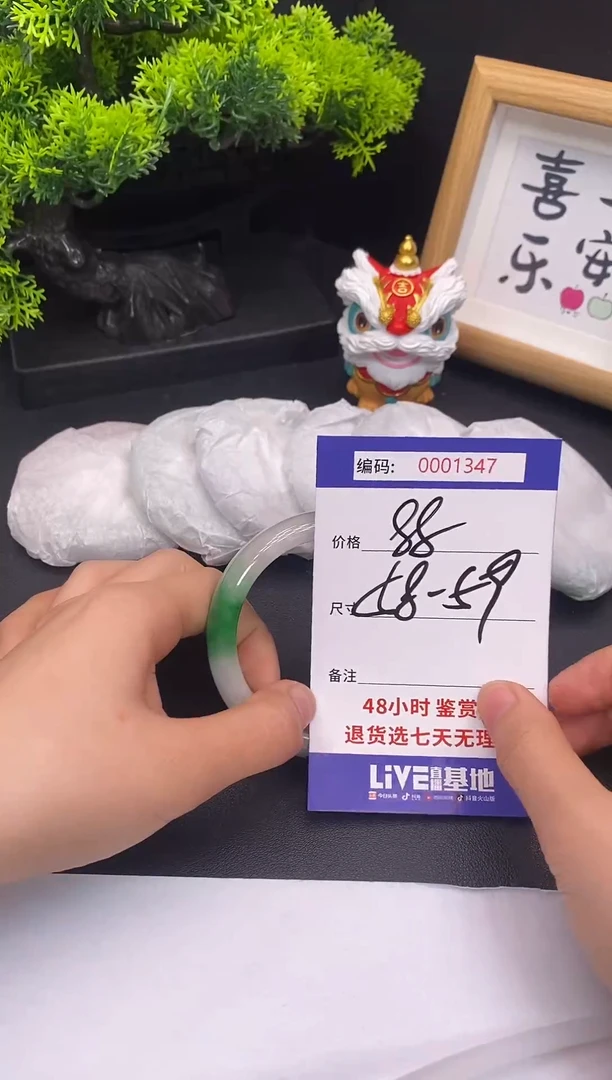 未镶嵌手镯翡翠0001347