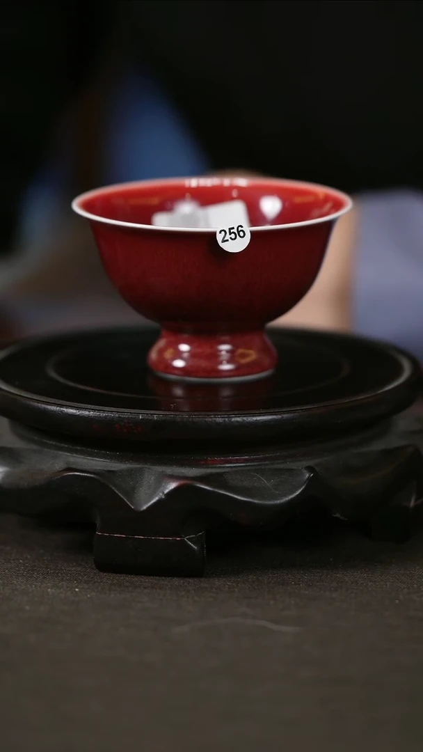 【闪购商品】杯子景德镇陶瓷郎红高足杯256