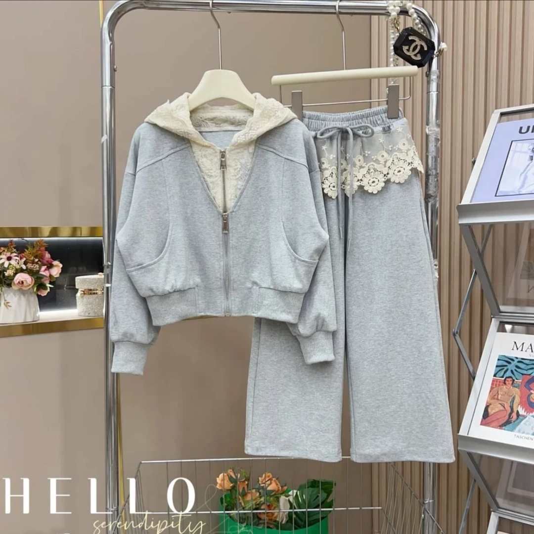 （两件套）童装女童套装秋装2025新款中大童儿童洋气时髦女孩春款