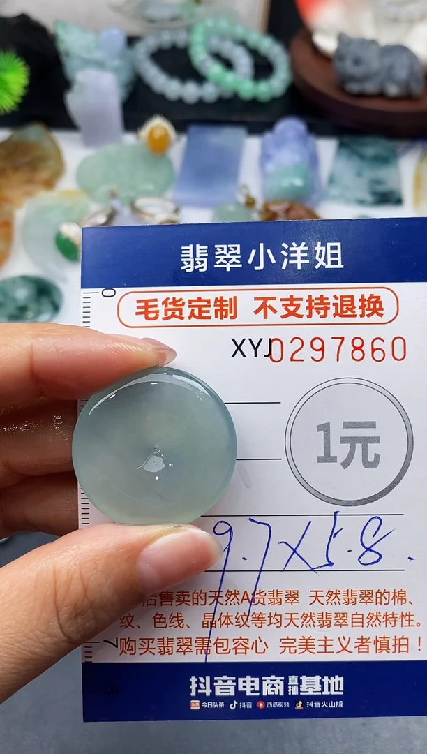 未镶嵌定制翡翠M****o毛货商品 不退换/ 7860
