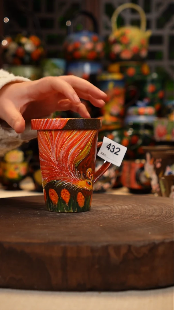 紫砂油画手绘釉下彩