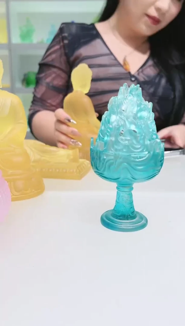 手工艺品琉璃古法琉璃博山炉