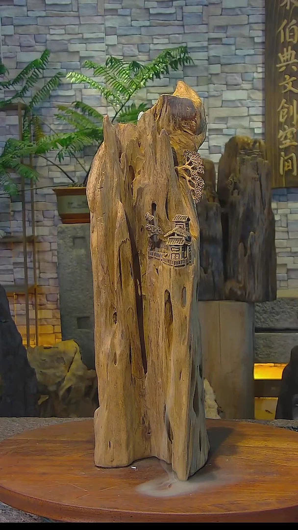 木金丝楠木山水摆件