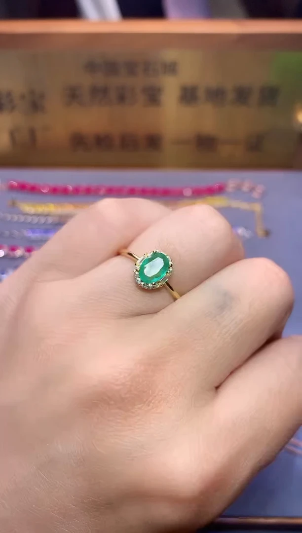 【闪购商品】祖母绿戒指银S925镶嵌........